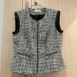 Calvin Klein Women's Monochrome Tweed Vest